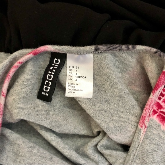 LIKE NEW H&M Floral Mini Dress with Chiffon 4 - Picture 3 of 8